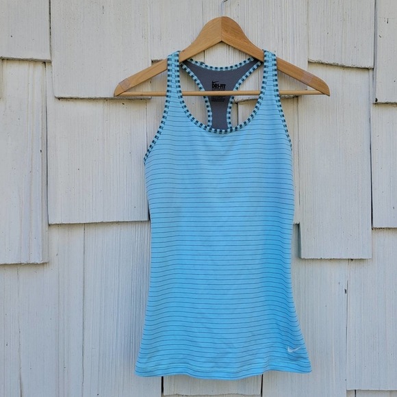 Nike Dri Fit Striped Athletic Tank M - Picture 2 of 8